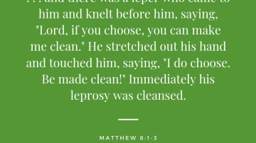 Matthew 8:1-3